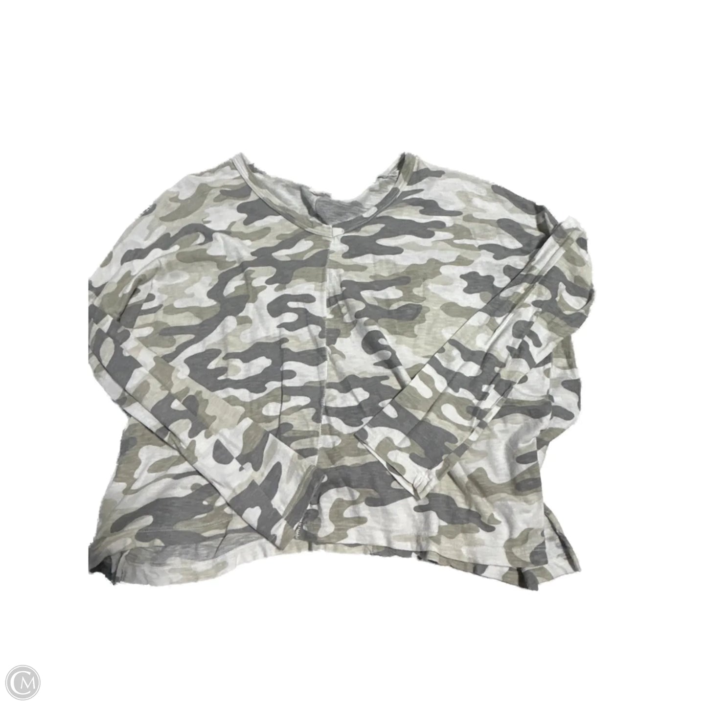 Top Long Sleeve Basic By Sundry In Camouflage Print, Size: Xs