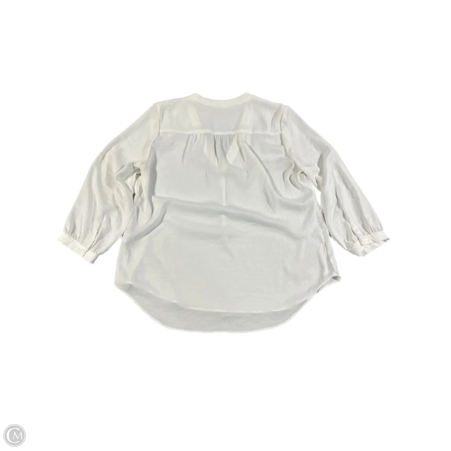 Top 3/4 Sleeve Basic By Vince Camuto In White, Size: M