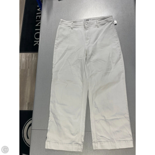 Jeans Cropped By Paige In White Denim, Size: 12