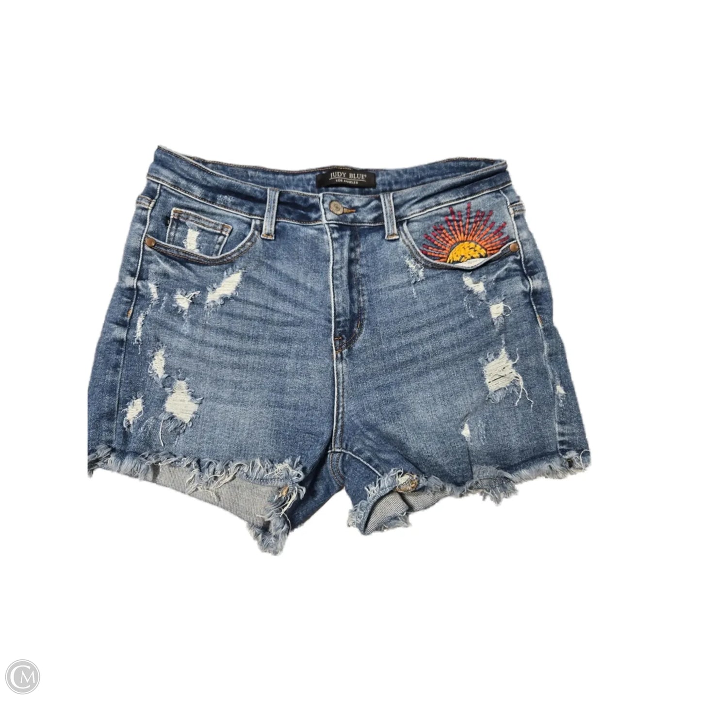 Shorts By Judy Blue In Blue Denim, Size: L