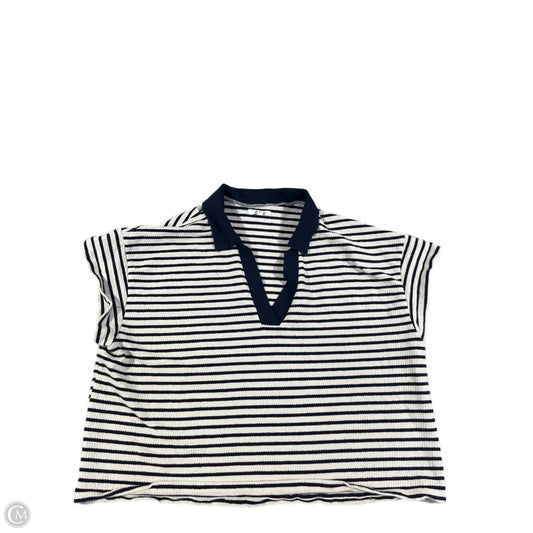 Top Short Sleeve By Maurices In Striped Pattern, Size: Xl