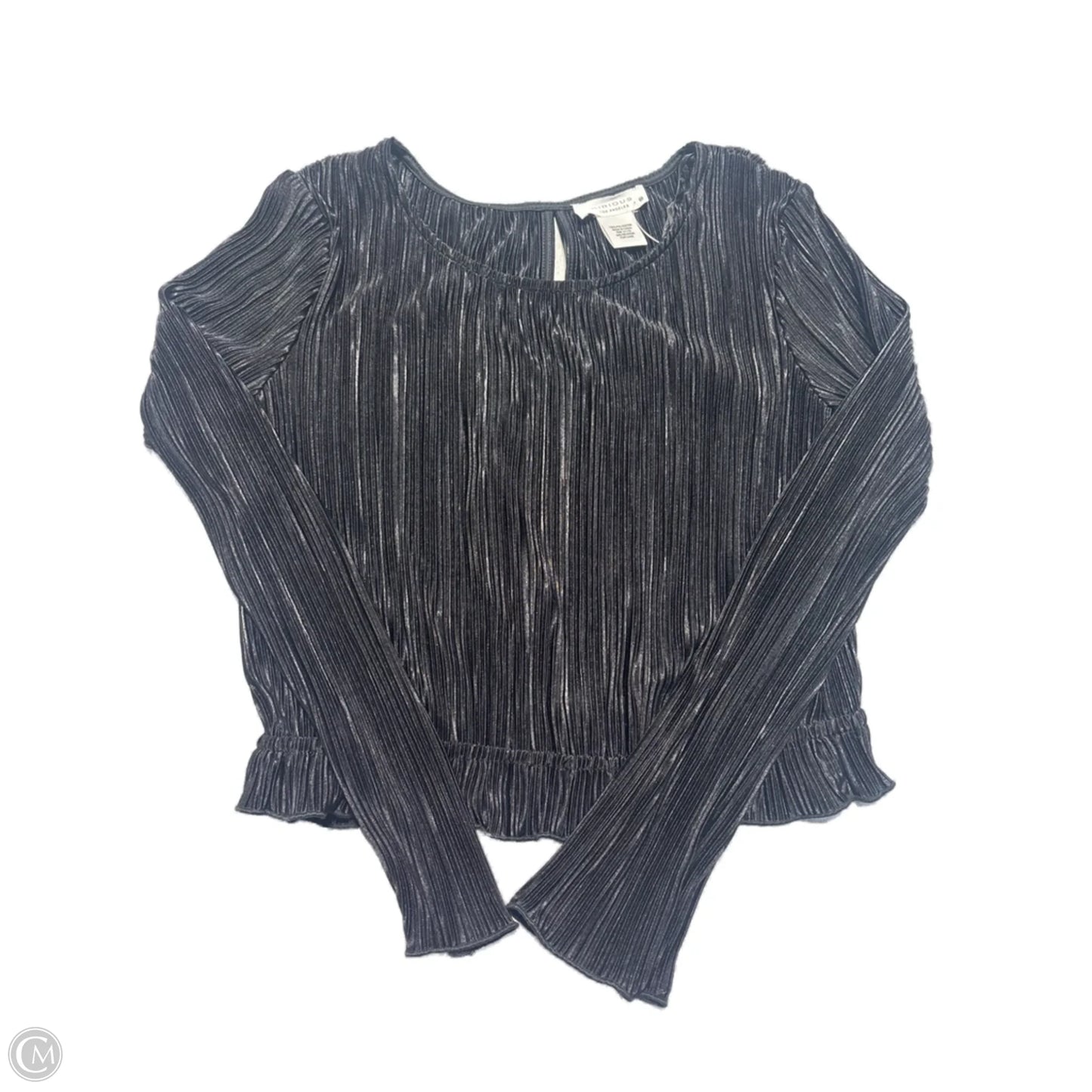 Top Long Sleeve By Kirious In Black, Size: M