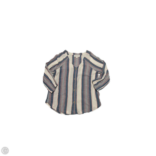 Top 3/4 Sleeve By Cloth & Stone In Striped Pattern, Size: Xl