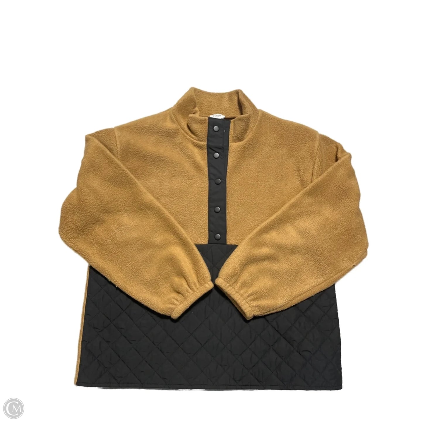 Jacket Fleece By J. Crew In Black & Brown, Size: M