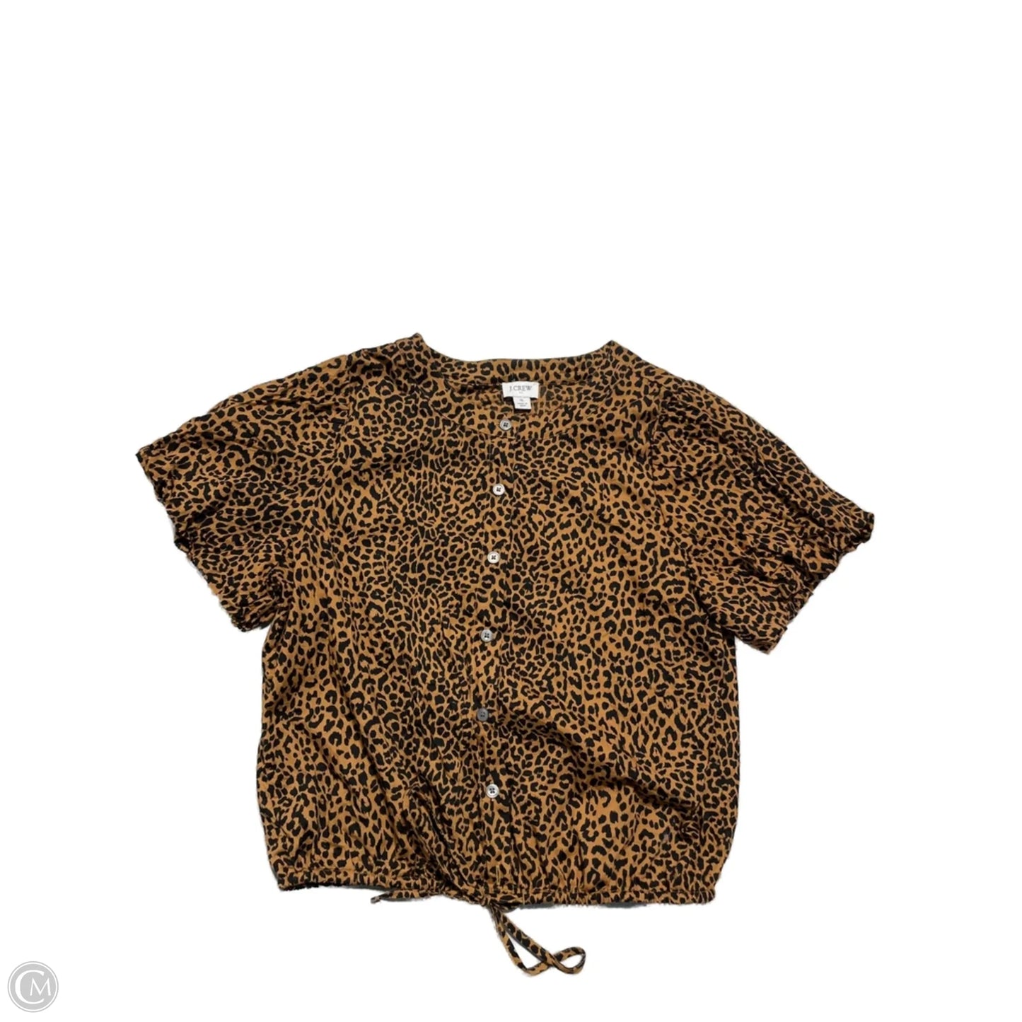Top Short Sleeve By J. Crew In Animal Print, Size: S