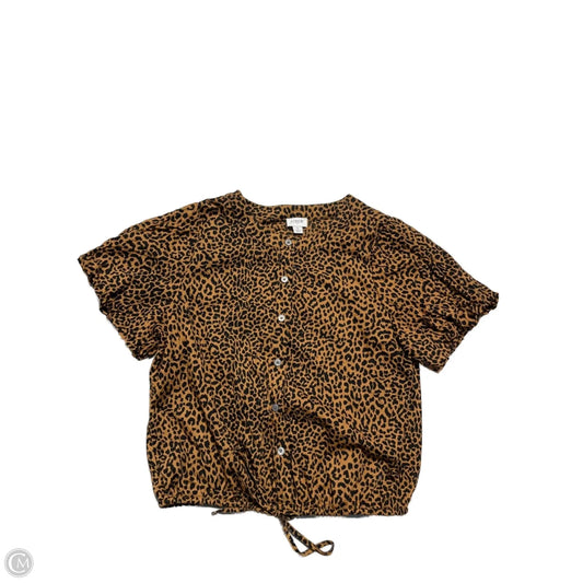 Top Short Sleeve By J. Crew In Animal Print, Size: S