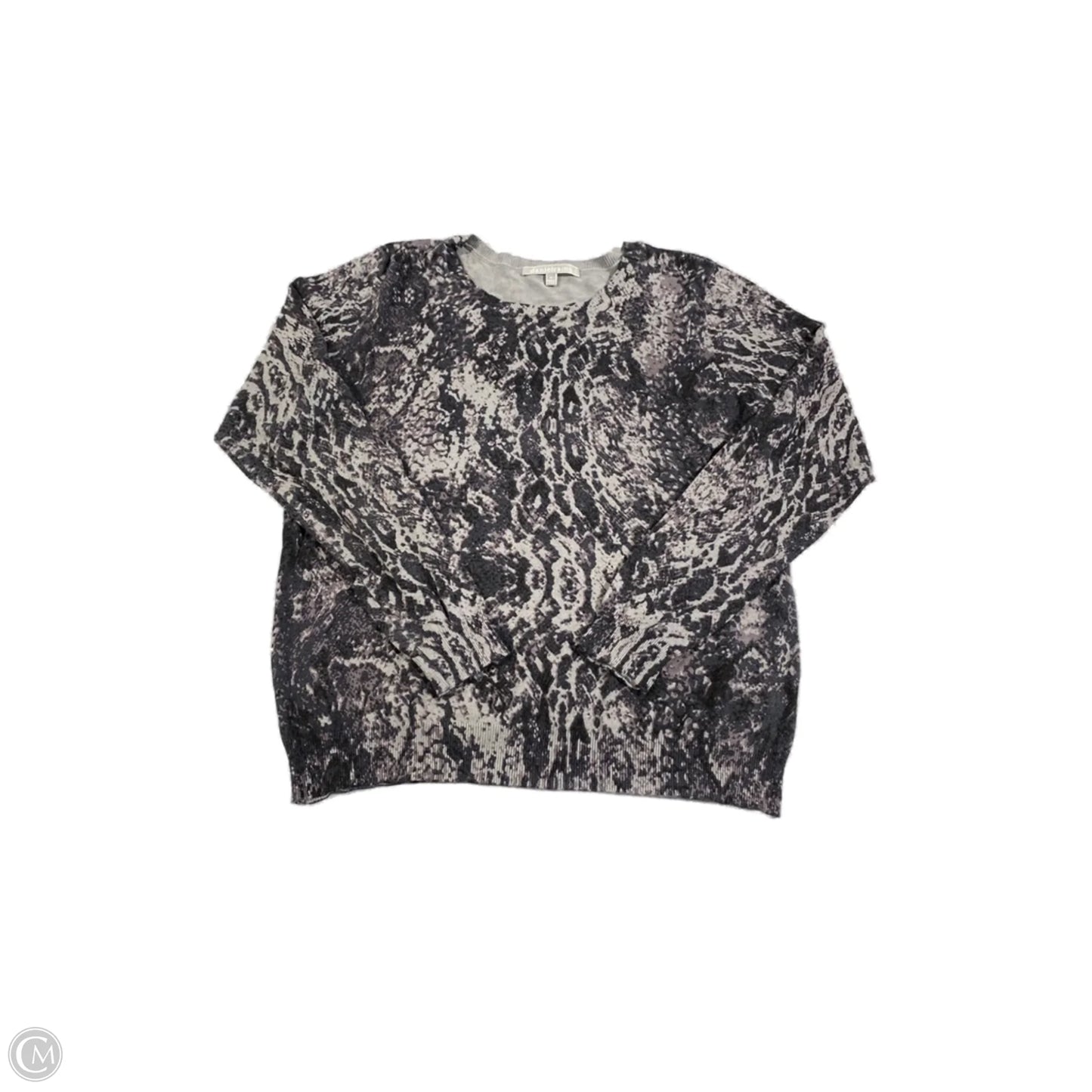 Top Long Sleeve By Daniel Rainn In Black & Grey, Size: M