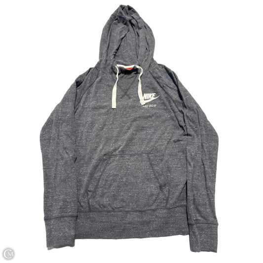 Top Long Sleeve By Nike In Grey, Size: L