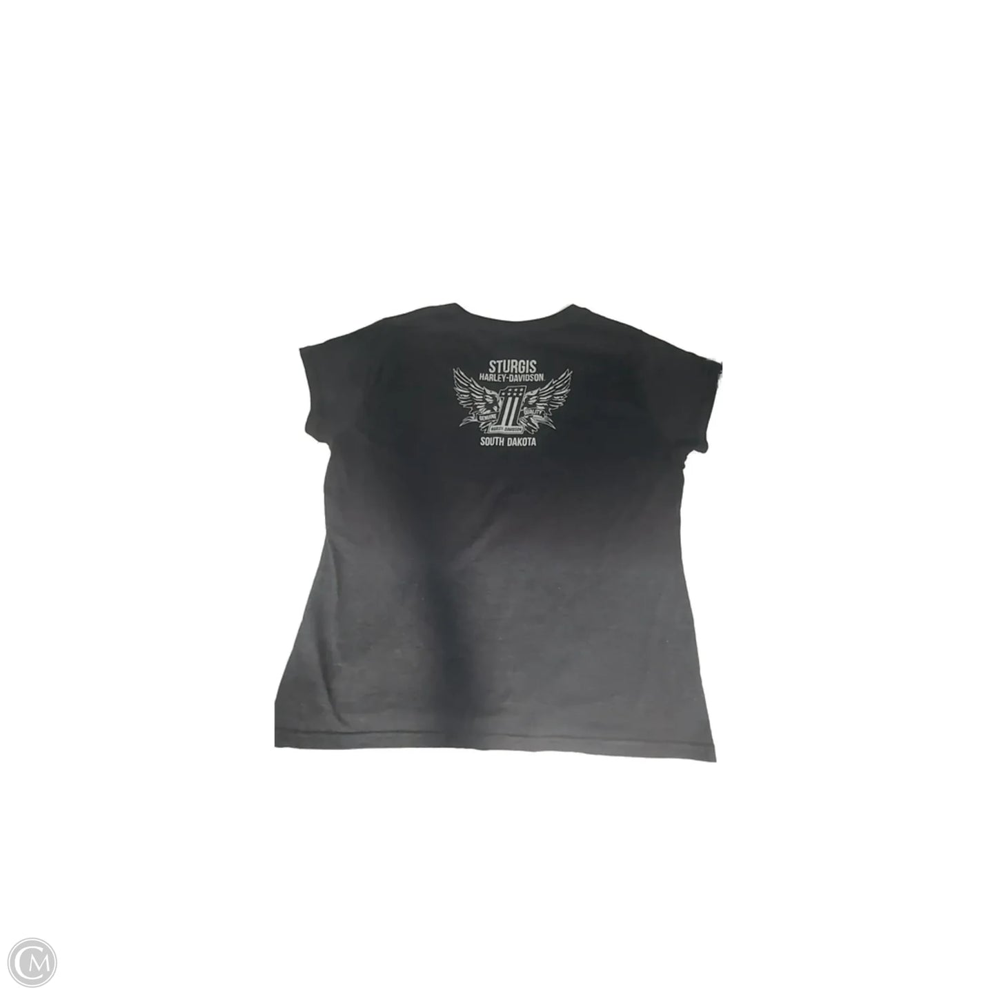 Top Short Sleeve Basic By Harley Davidson In Black & Grey, Size: Xxl