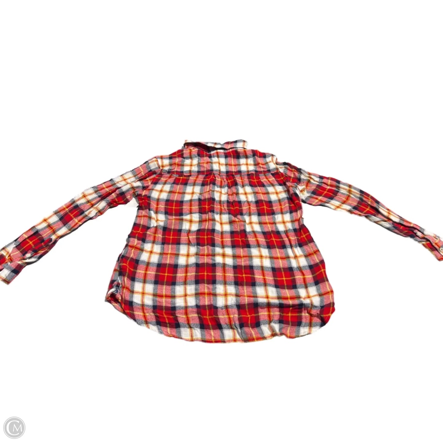 Top Long Sleeve By Joules In Plaid Pattern, Size: M