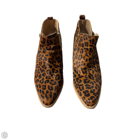 Boots Ankle Heels By Very Volatile In Animal Print, Size: 10