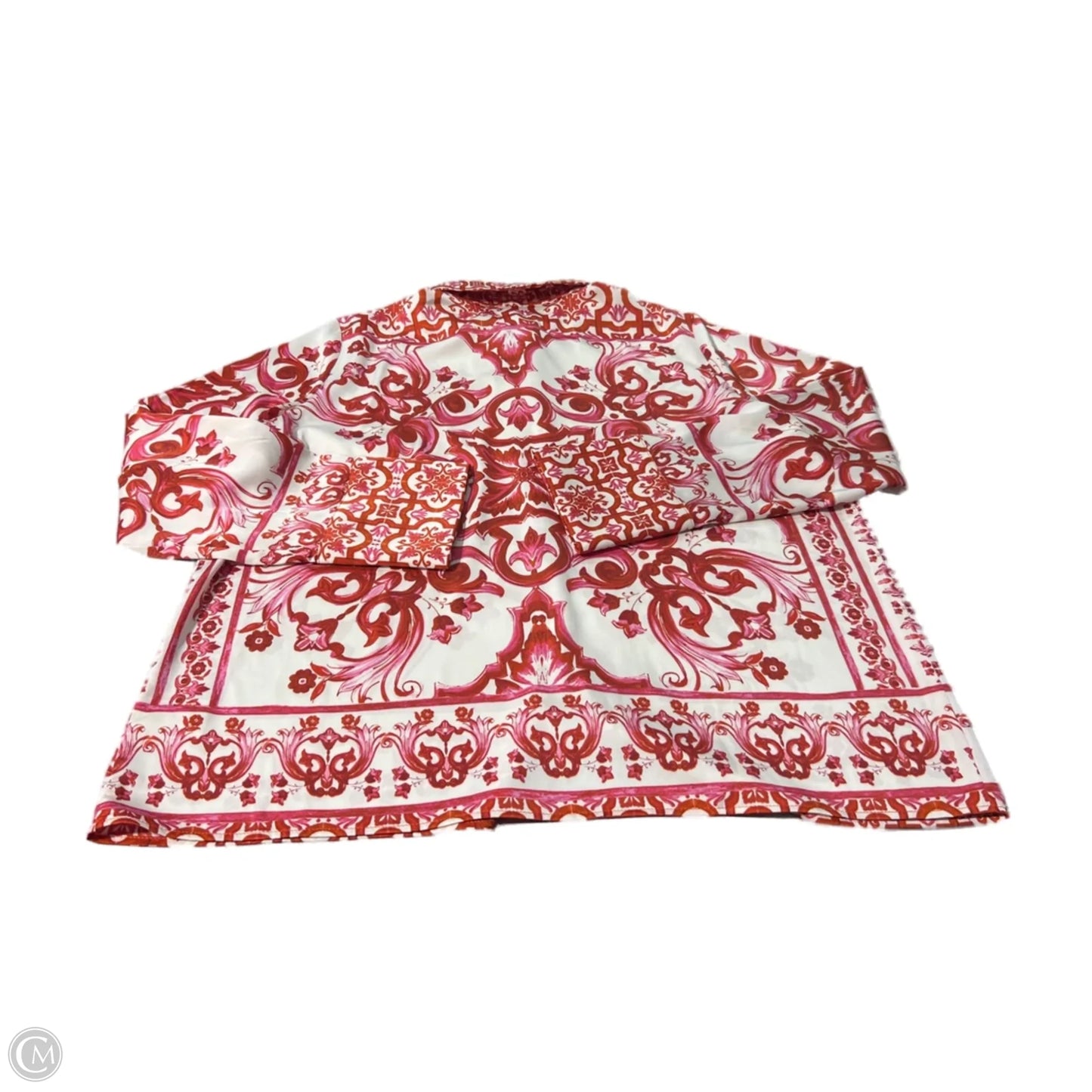 Top Long Sleeve By Rachel Zoe In Red & White, Size: L