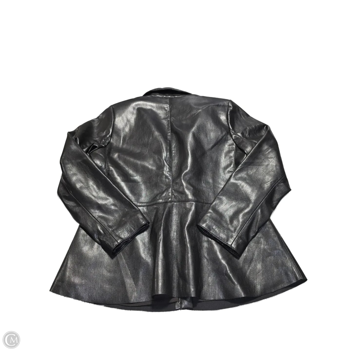 Jacket Leather By Chicos In Brown, Size: M