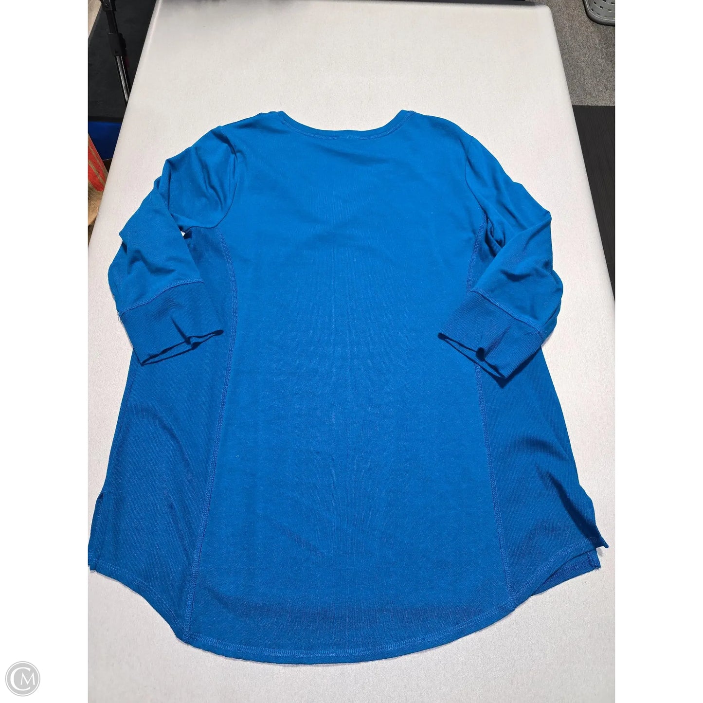 Top 3/4 Sleeve By Chicos In Blue, Size: L