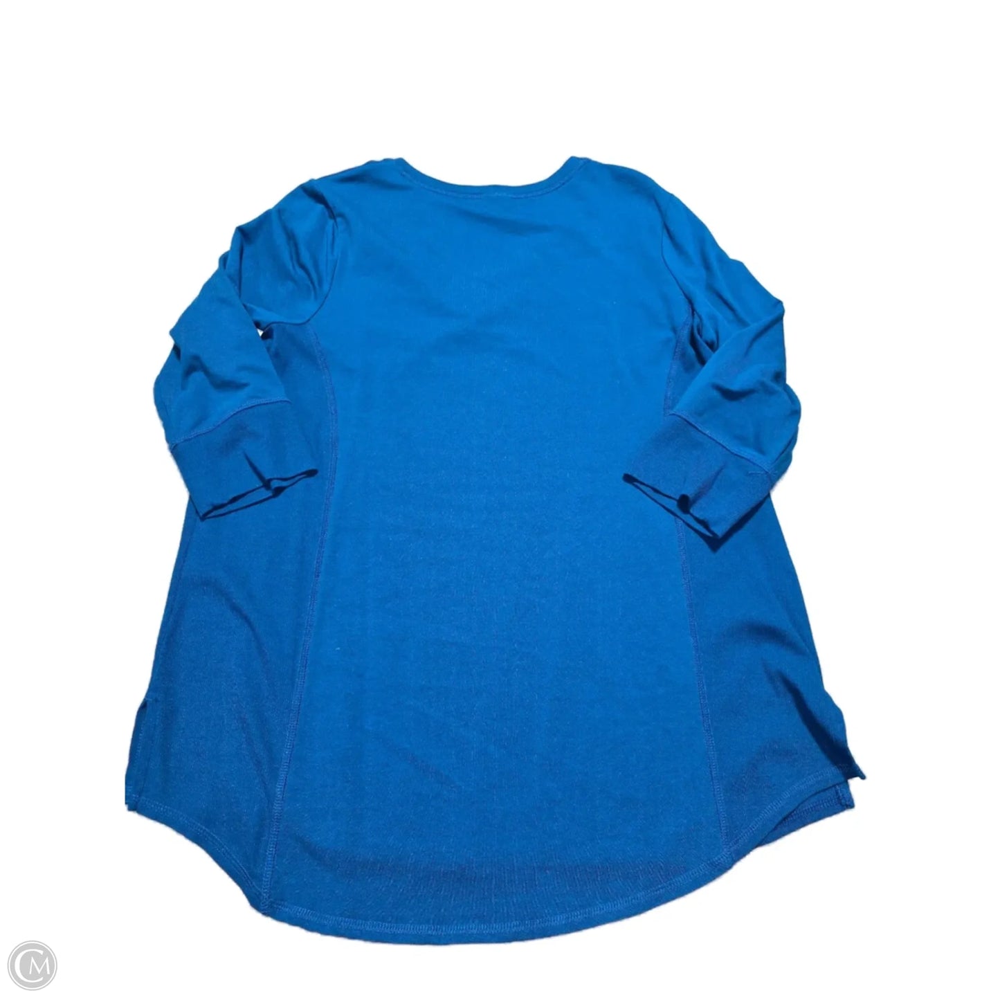 Top 3/4 Sleeve By Chicos In Blue, Size: L