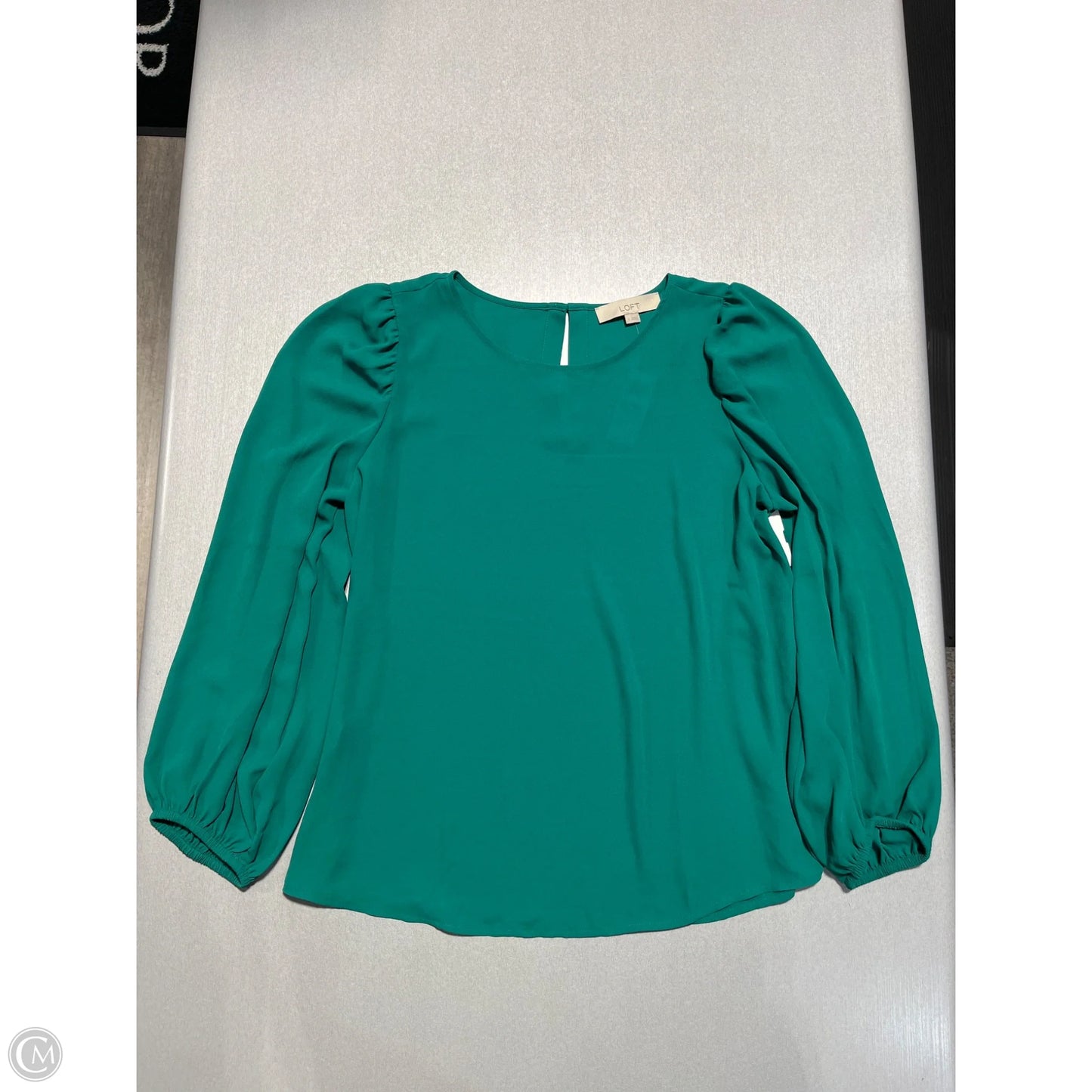 Top Long Sleeve By Loft In Green, Size: S
