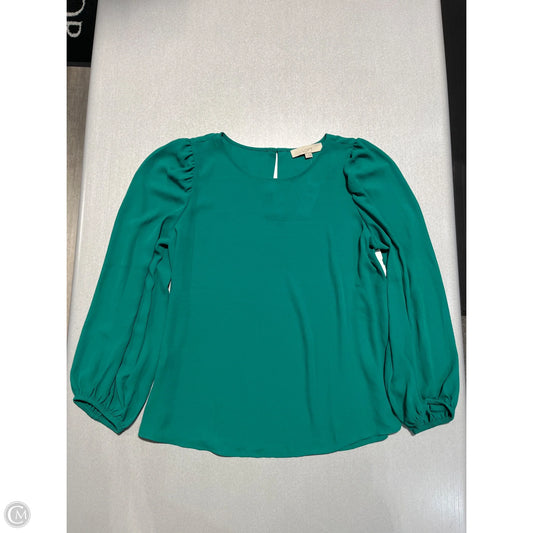 Top Long Sleeve By Loft In Green, Size: S