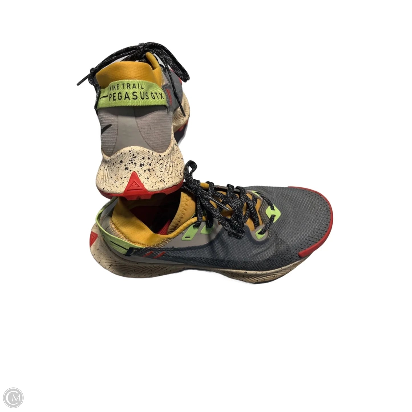 Shoes Sneakers By Nike In Grey & Yellow, Size: 6.5