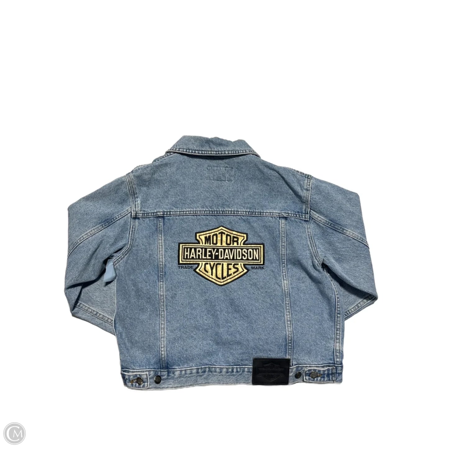 Jacket Denim By Harley Davidson In Blue Denim, Size: M