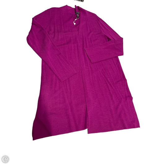 Cardigan By Eileen Fisher In Purple, Size: L