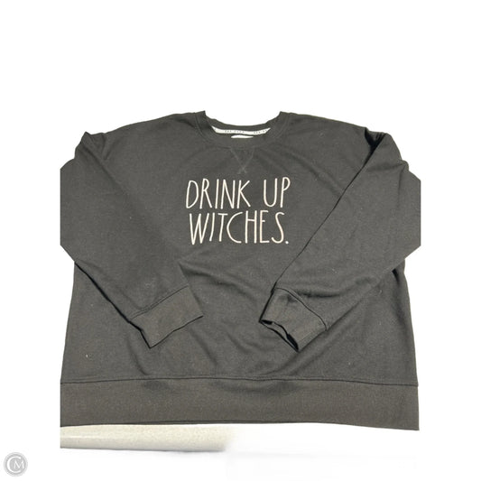 Sweatshirt Crewneck By Rae Dunn In Black, Size: Xl