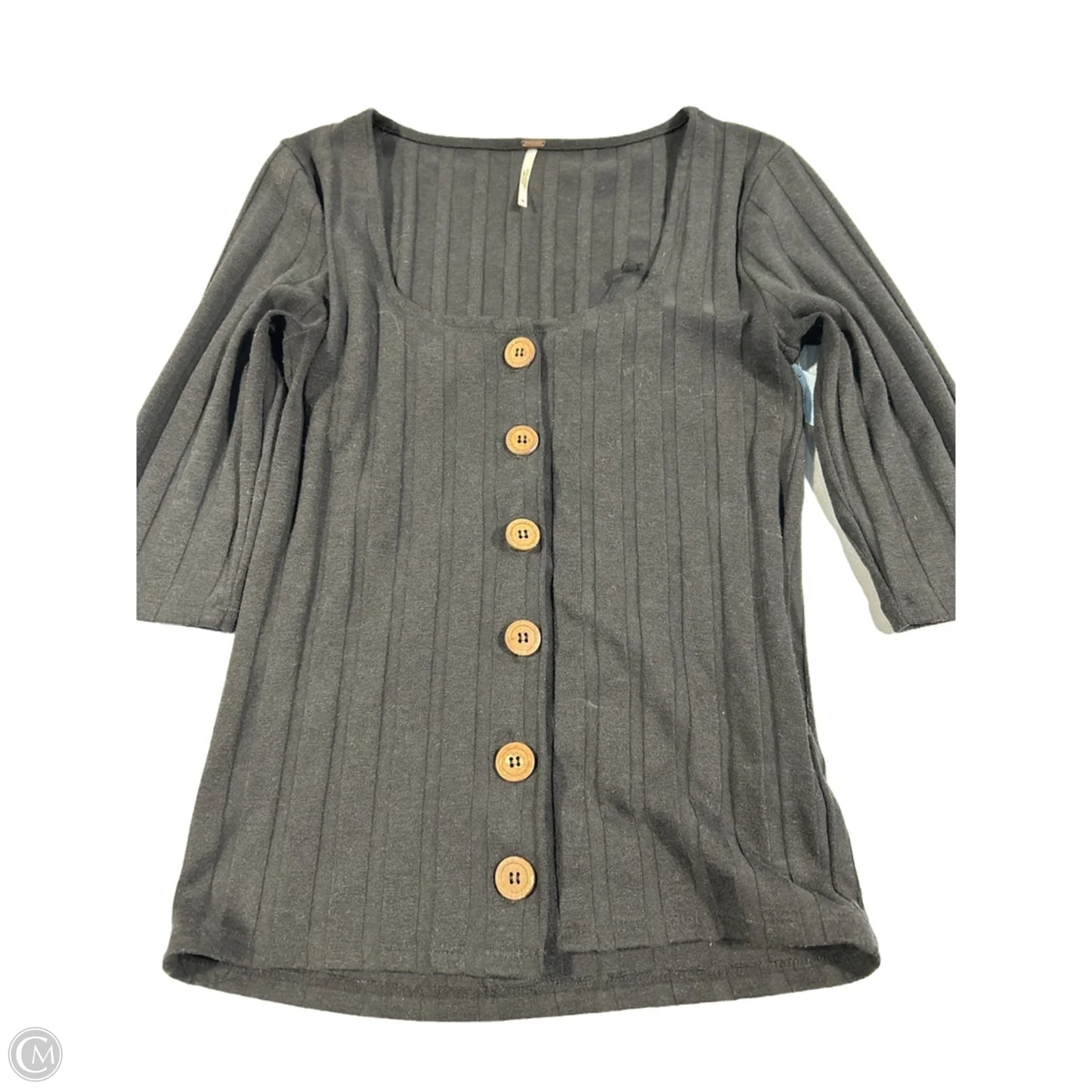 Top 3/4 Sleeve By Free People In Black, Size: M