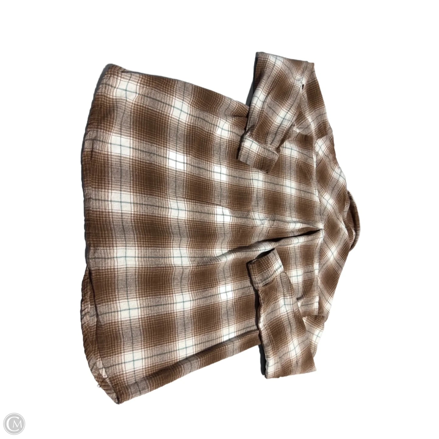 Top Long Sleeve By Vine & Love In Brown, Size: S