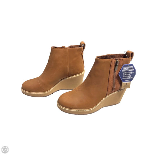 Boots Ankle Heels By Toms In Brown, Size: 7