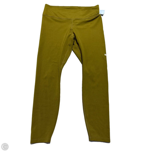 Athletic Leggings By Nike In Green, Size: L