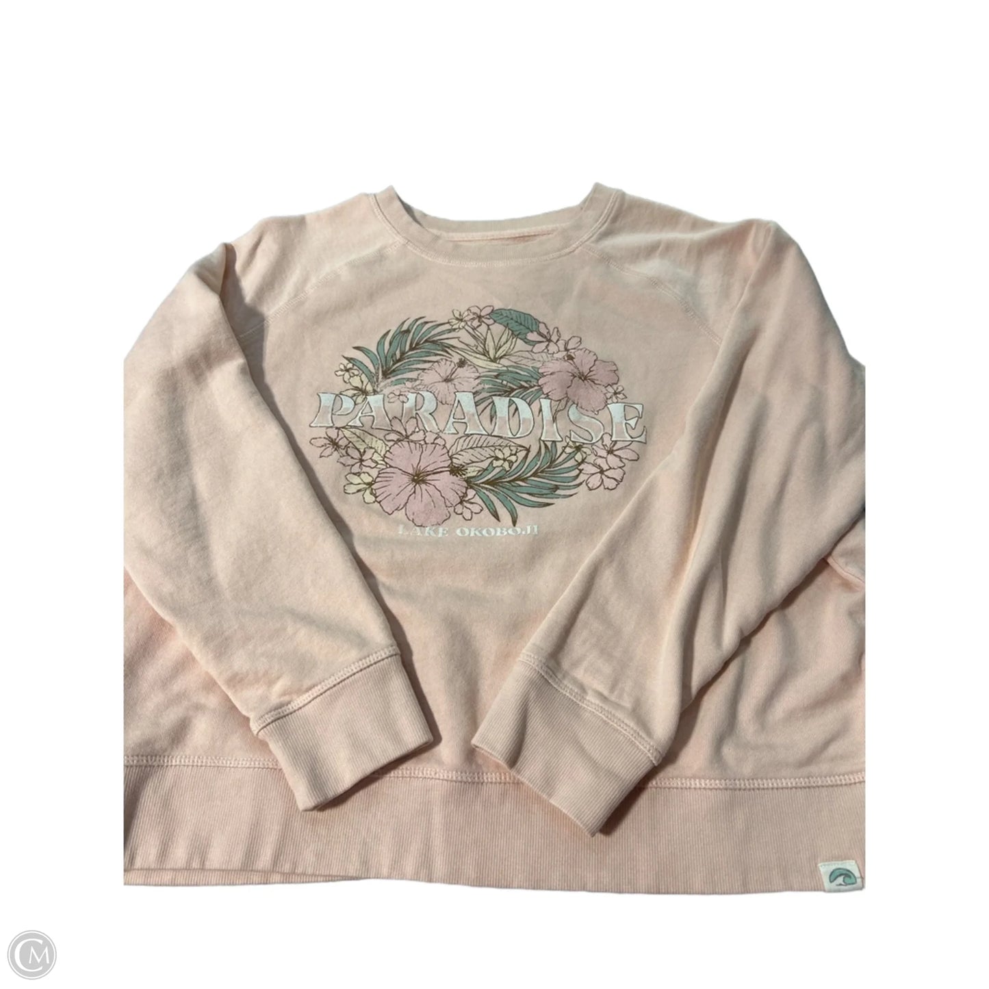 Sweatshirt Crewneck By Cme In Peach, Size: L