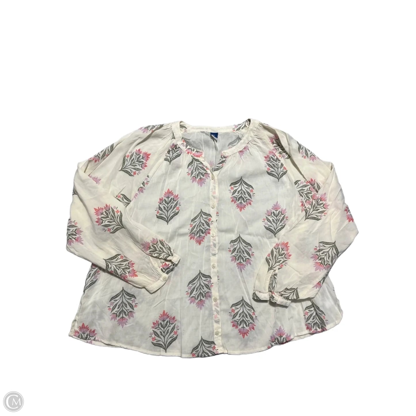Top Long Sleeve By Old Navy In Floral Print, Size: Xs