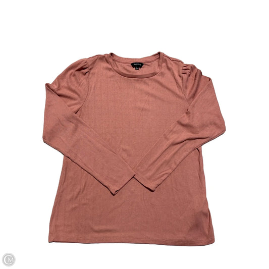 Top Long Sleeve By Well Worn In Peach, Size: L