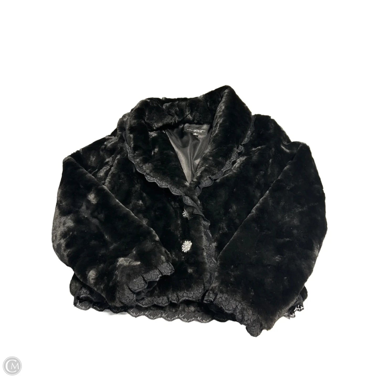 Jacket Faux Fur & Sherpa By Black Rivet In Black, Size: M