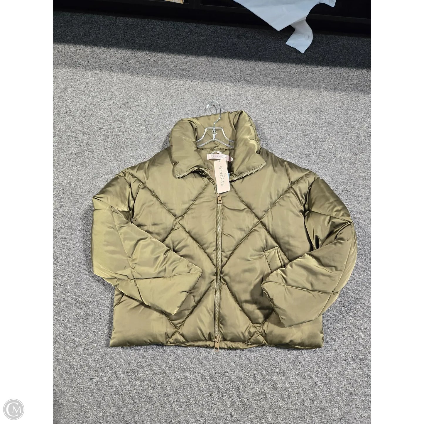 Coat Puffer & Quilted By Cma In Green, Size: L