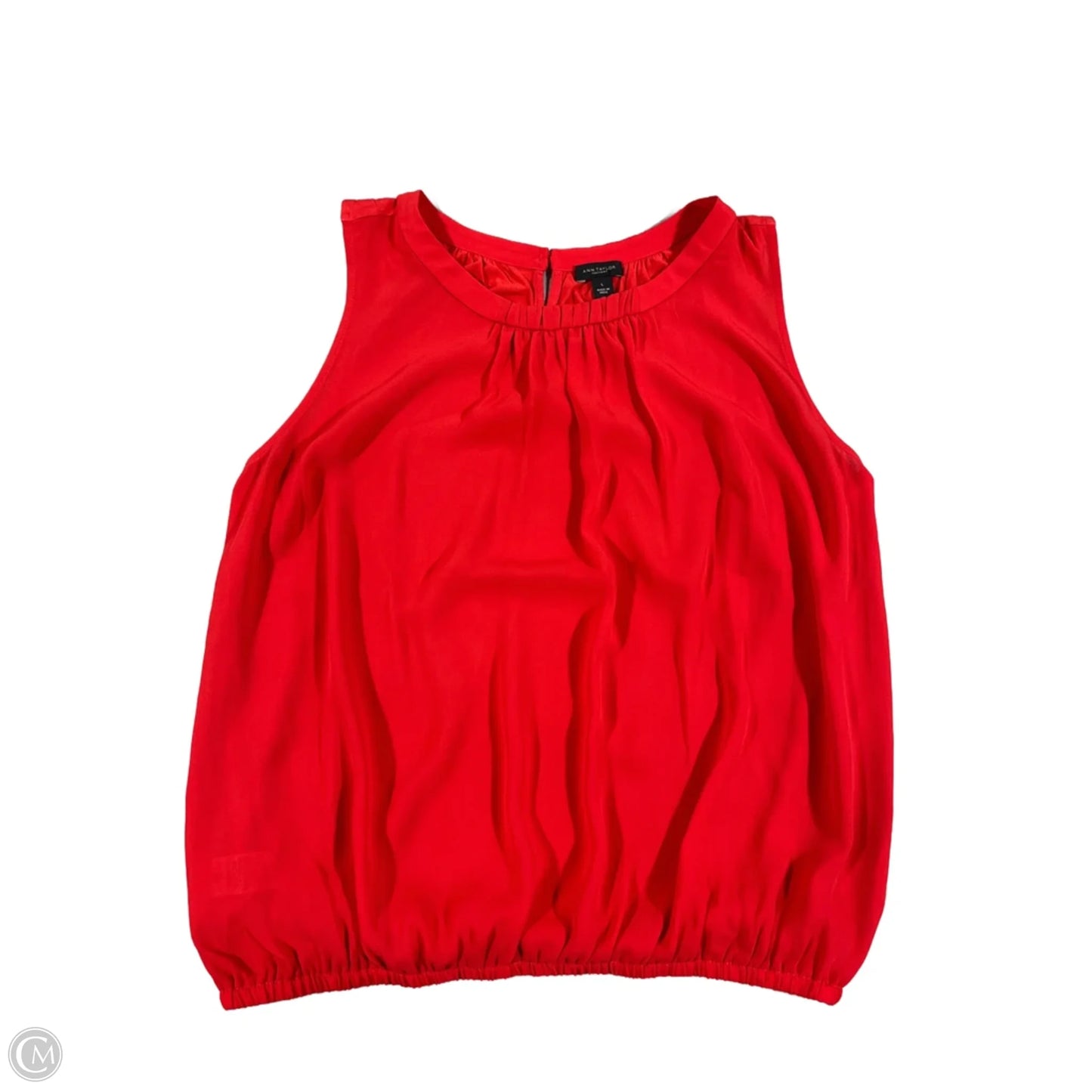 Top Sleeveless By Ann Taylor In Red, Size: L