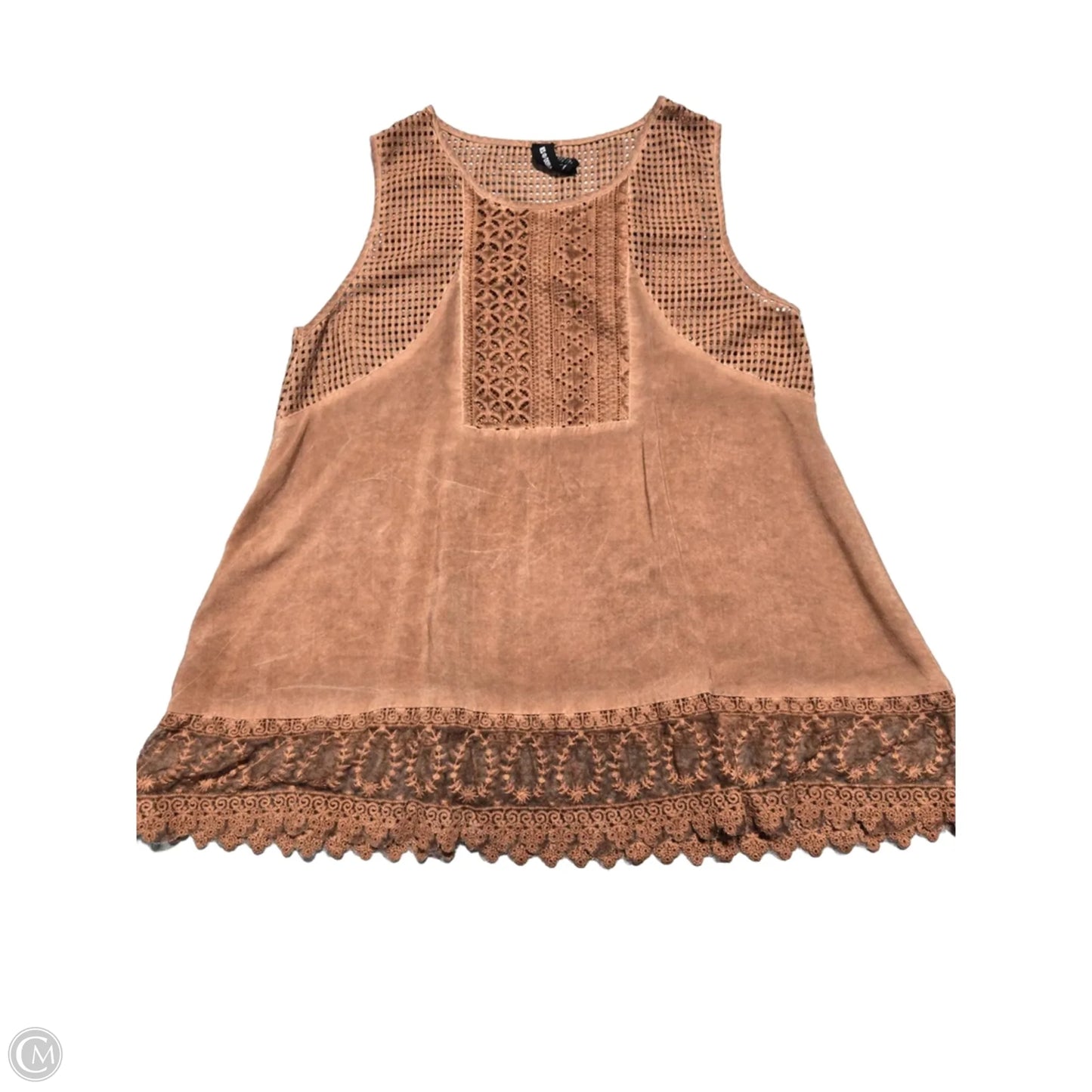 Top Sleeveless By Agnes & Dora In Copper, Size: M