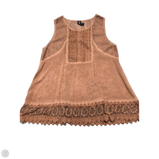 Top Sleeveless By Agnes & Dora In Copper, Size: M