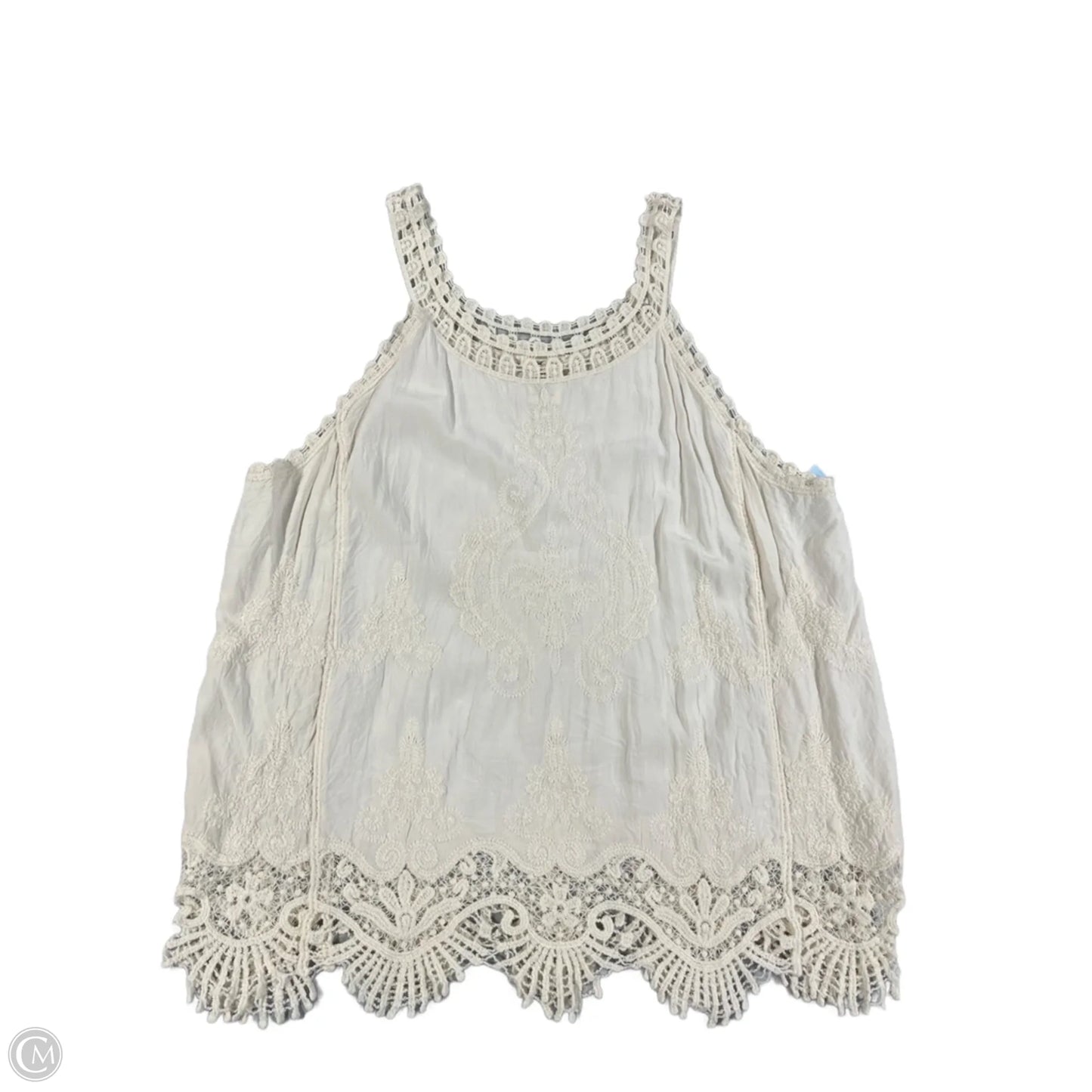 Tank Top By Ultra Pink In Cream, Size: L