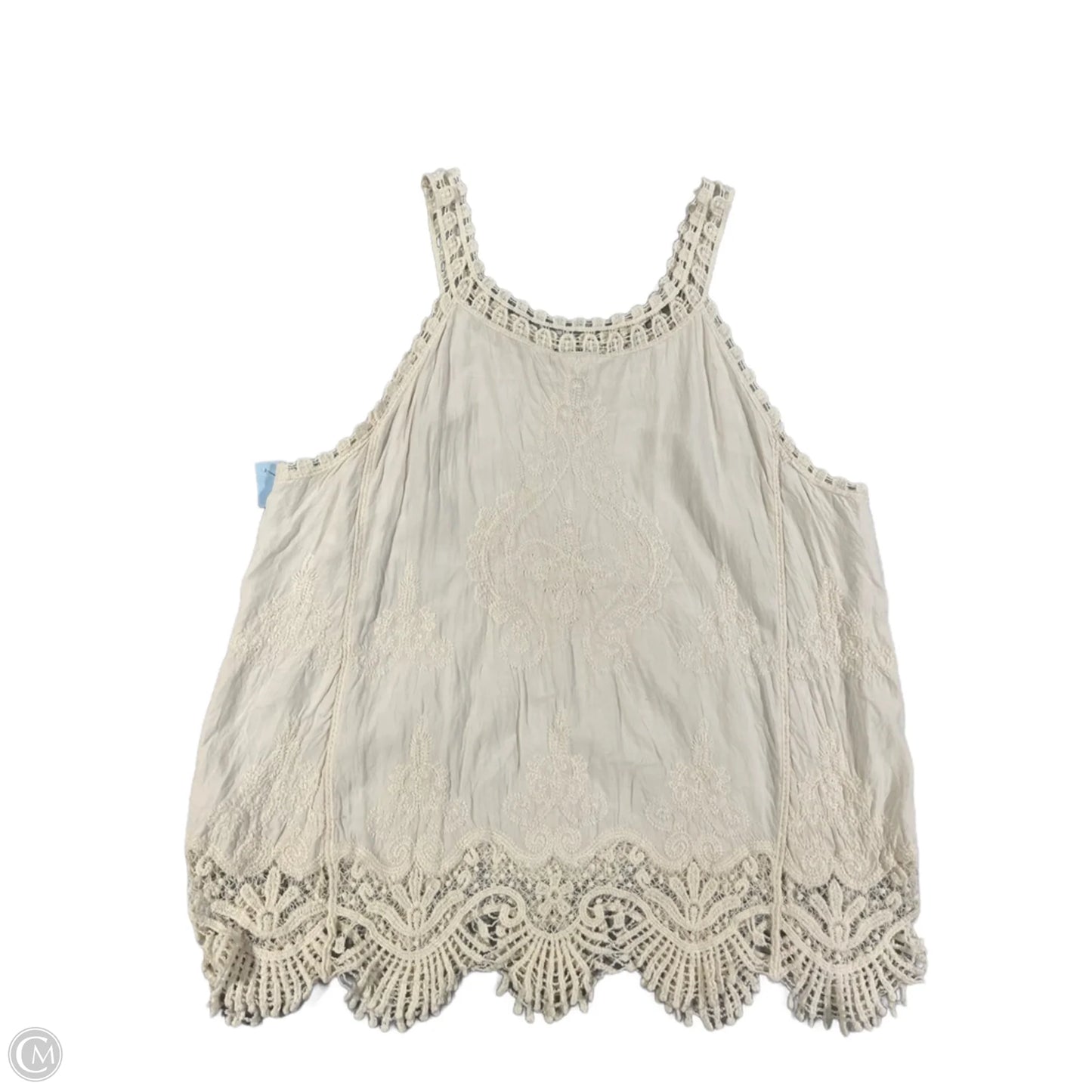 Tank Top By Ultra Pink In Cream, Size: L