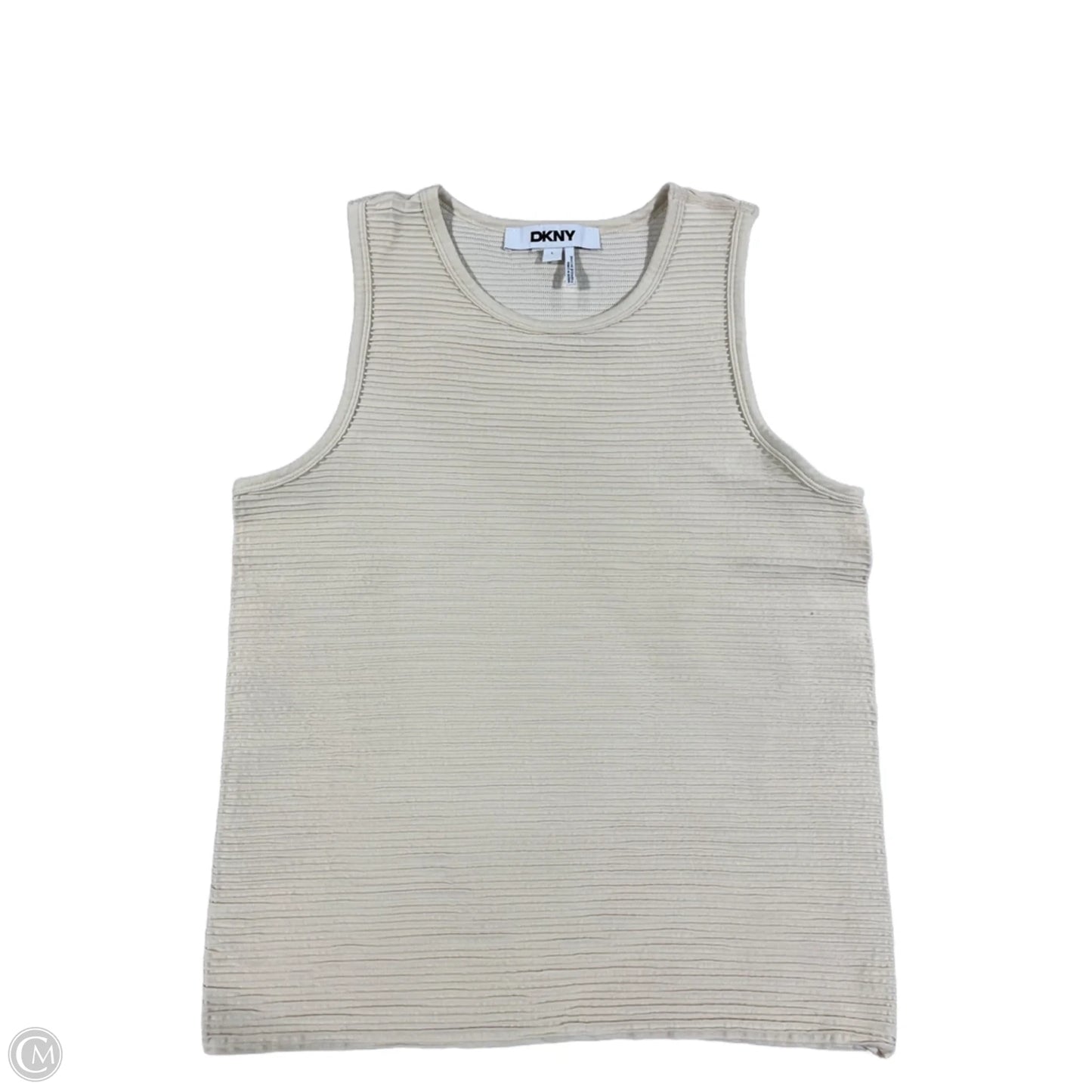 Top Sleeveless By Dkny In Cream, Size: L