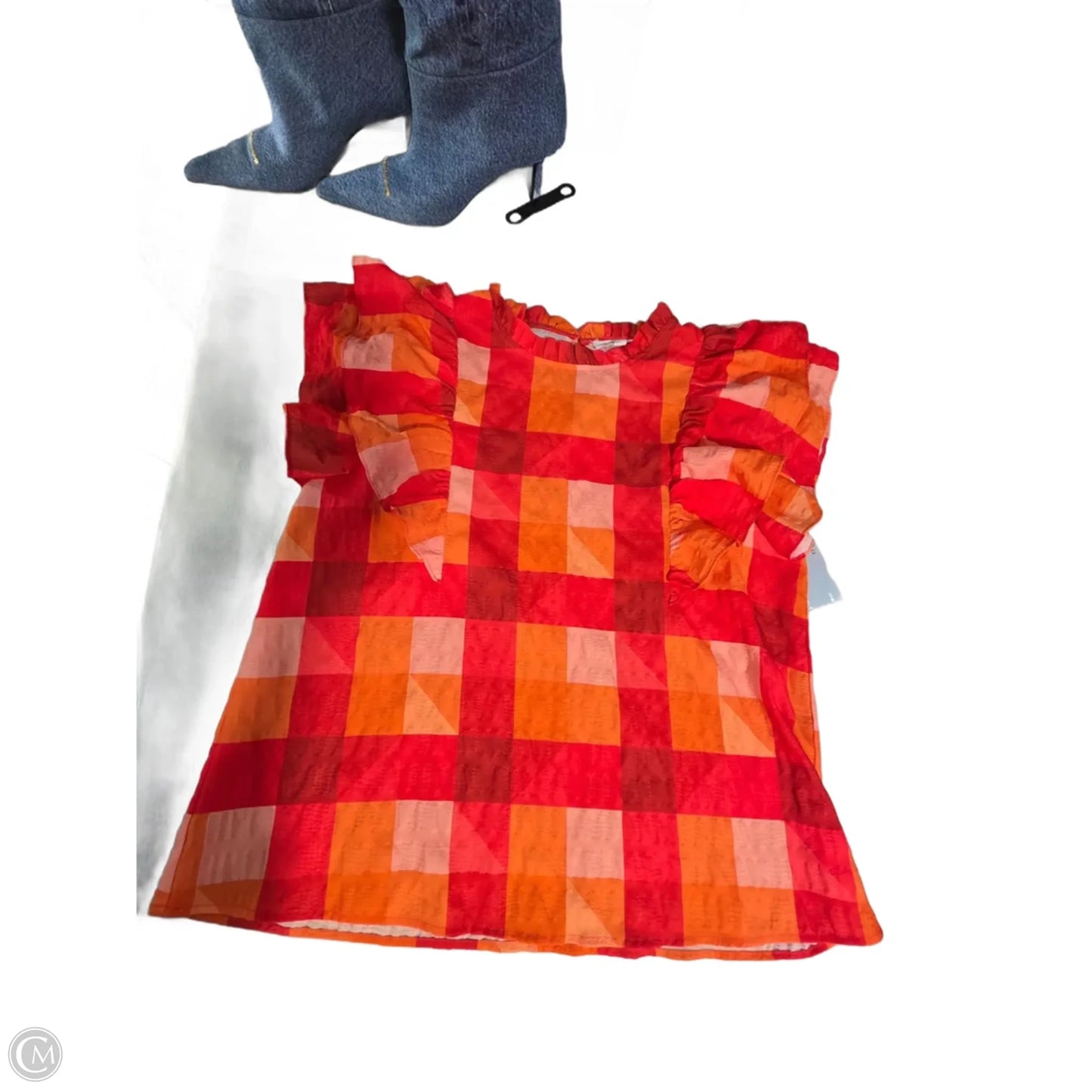 Top Short Sleeve By Thml In Orange, Size: M