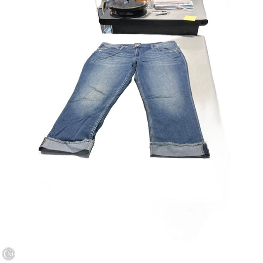 Jeans Cropped By Lee In Blue Denim, Size: 18