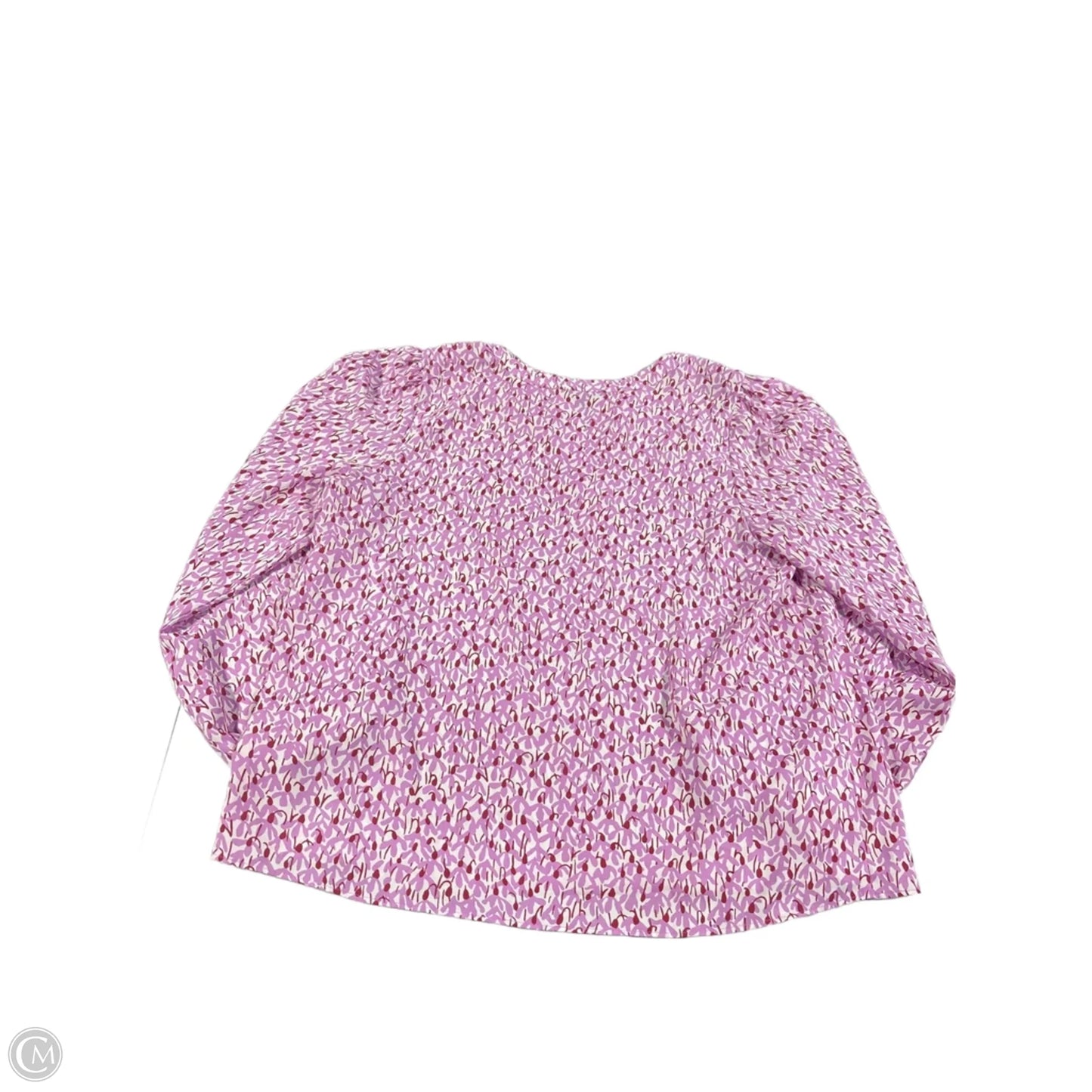 Top Long Sleeve By Ann Taylor In Pink & Red, Size: L