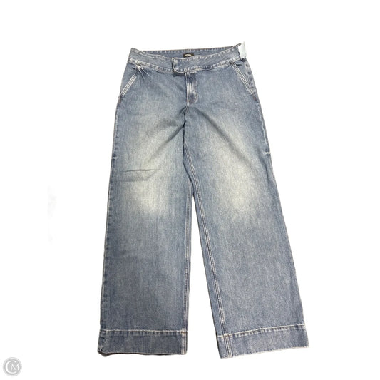 Jeans Wide Leg By Express In Blue Denim, Size: 14