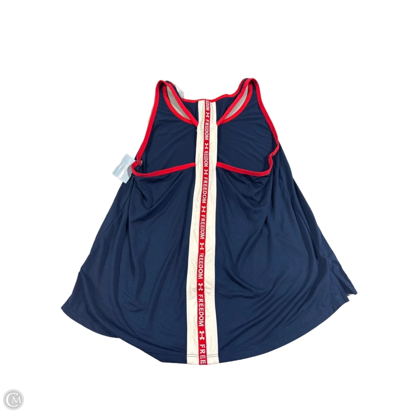 Athletic Tank Top By Under Armour In Blue Red & White, Size: M