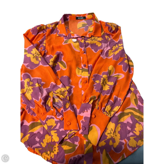 Top Long Sleeve By Btfbm In Orange, Size: M