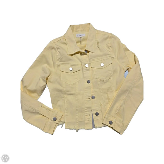 Jacket Denim By Risen In Yellow Denim, Size: M