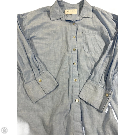 Top Long Sleeve By Lola River In Blue, Size: L