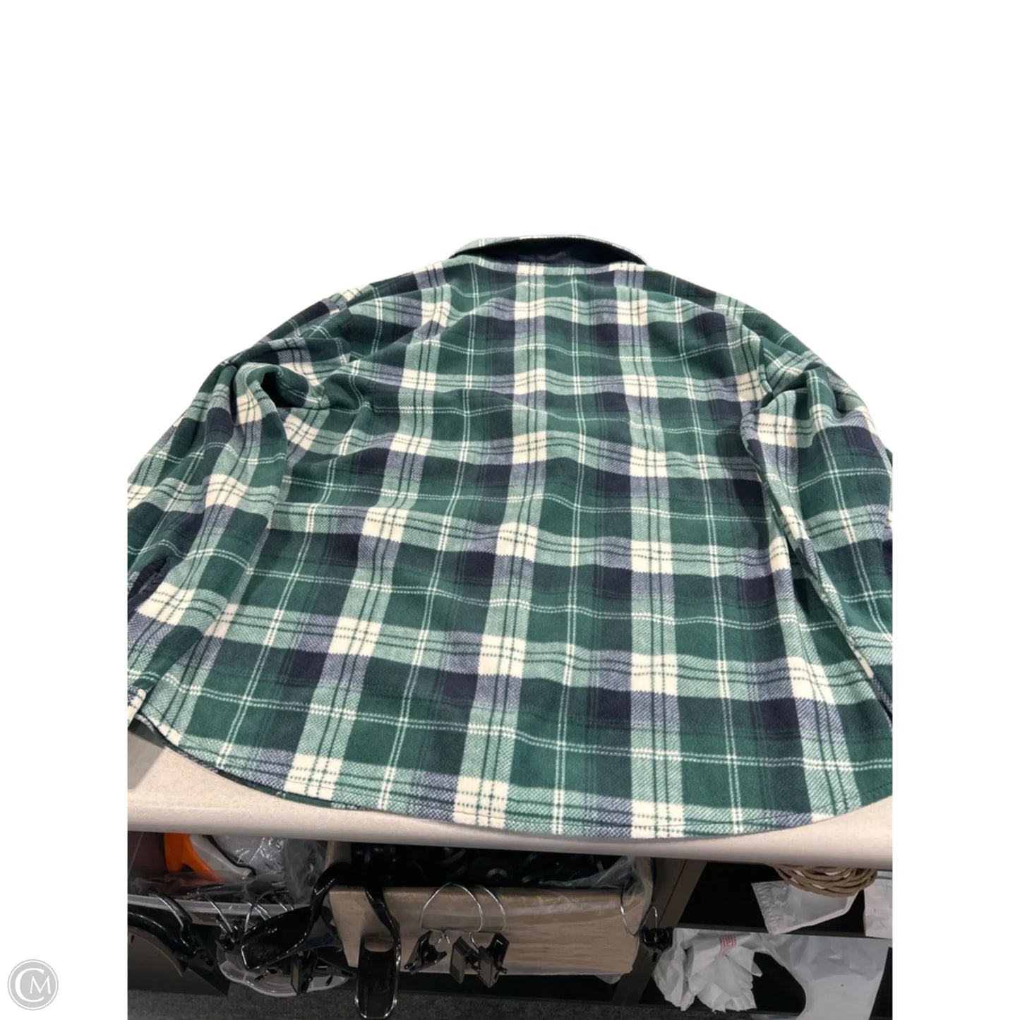 Top Long Sleeve By Lee In Plaid Pattern, Size: Xl