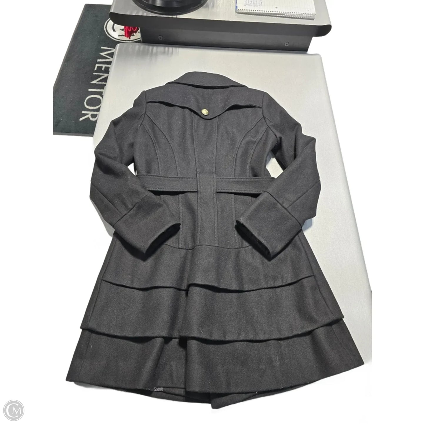 Coat Peacoat By Guess In Black, Size: S